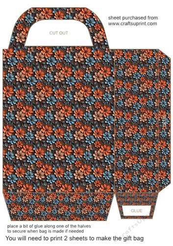 Floral wood gift bag 9