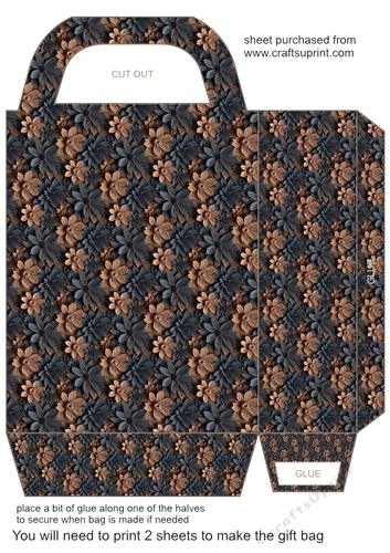 Floral wood gift bag 11