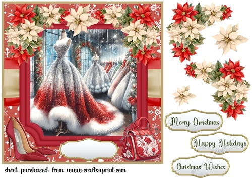 The Christmas dress card front 3
