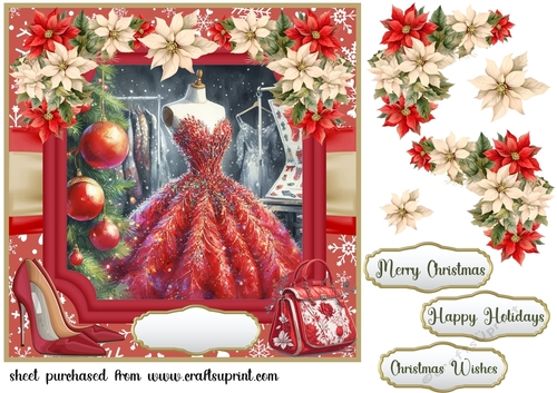 The Christmas dress card front 4