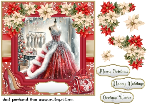 The Christmas dress card front 5