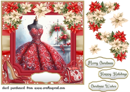The Christmas dress card front 6