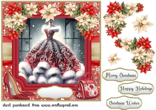 The Christmas dress card front 8