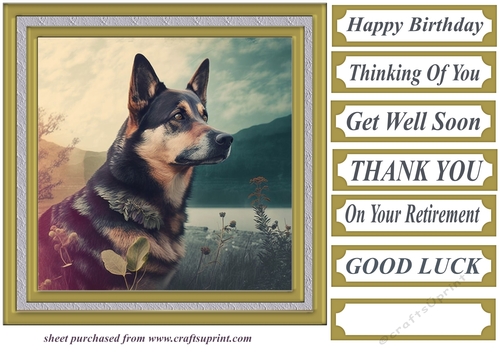 Handsome dog card front 3