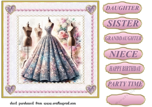 Ballgown card front 4