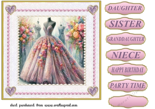Ballgown card front 5