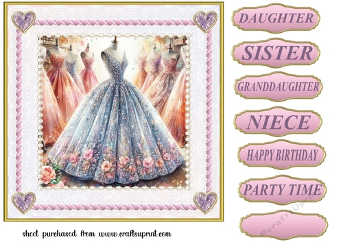 Ballgown card front 7