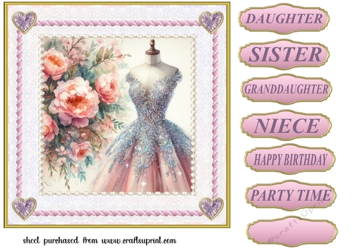 Ballgown card front 9