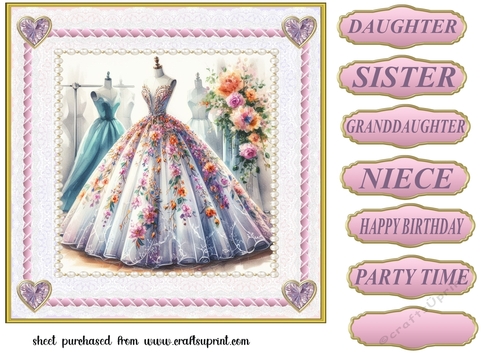 Ballgown card front 11