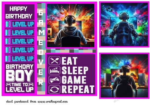 Boy Gamer card front 4
