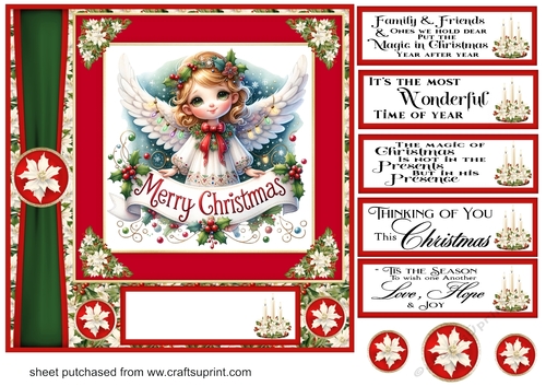 Christmas Angel card front 5