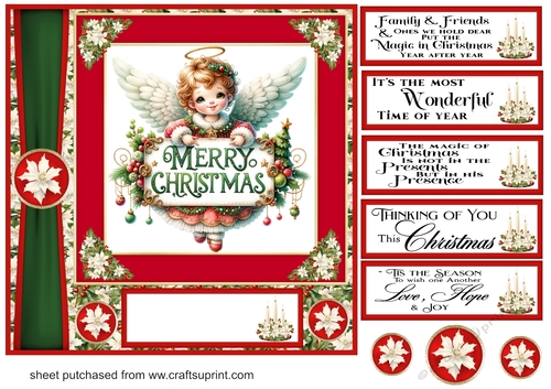 Christmas Angel card front 6