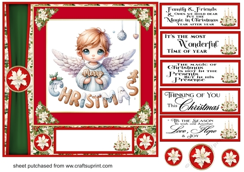 Christmas Angel card front 7