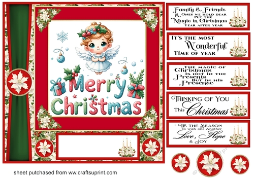 Christmas Angel card front 8