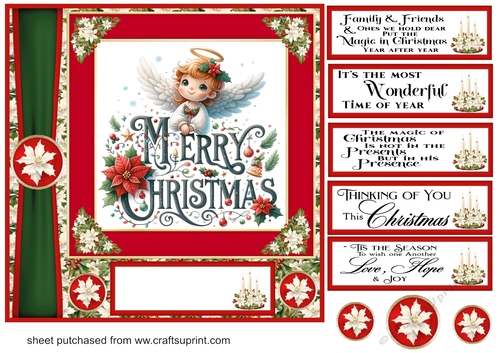 Christmas Angel card front 9