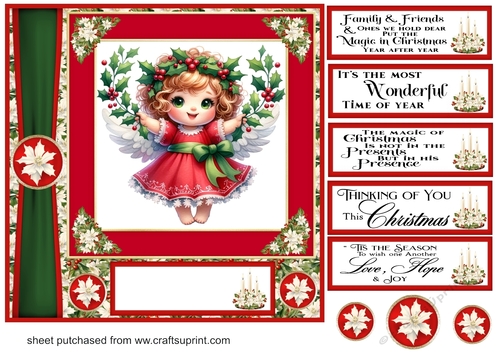 Christmas Angel card front 10