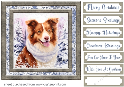 Snowflake pup card front 1