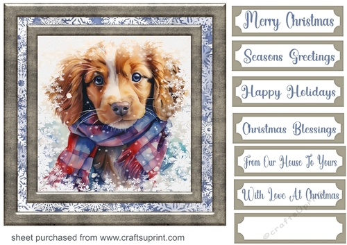 Snowflake pup card front 3