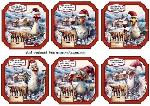 6 Hope you have a Clucking good Christmas toppers 1