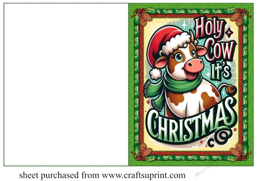 Holy cow its Christmas cut and fold card 1