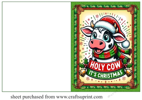 Holy cow its Christmas cut and fold card 2