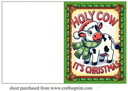 Holy cow its Christmas cut and fold card 3
