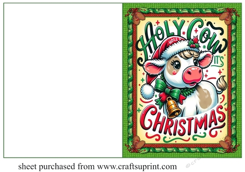 Holy cow its Christmas cut and fold card 4