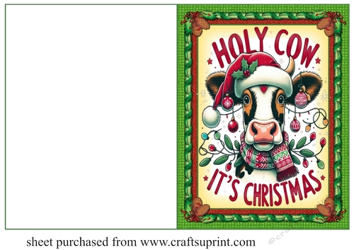 Holy cow its Christmas cut and fold card 6