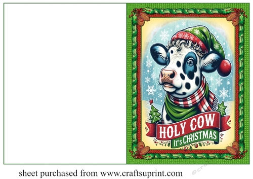 Holy cow its Christmas cut and fold card 7