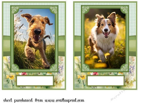 2 5x7 (aprox) Happy little pup card fronts 7