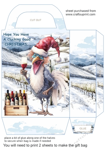 Clucking good Christmas gift bag 1