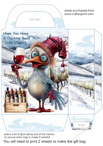 Clucking good Christmas gift bag 2