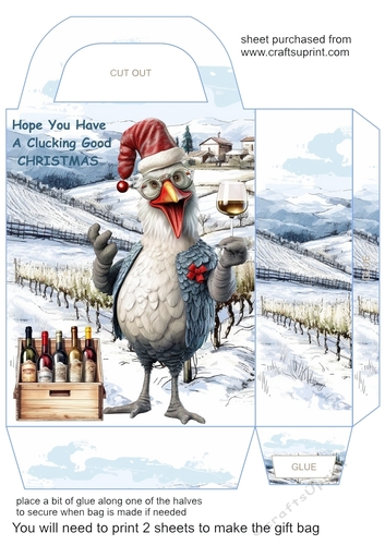 Clucking good Christmas gift bag 3