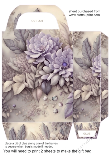 Lilac floral gift bag 1