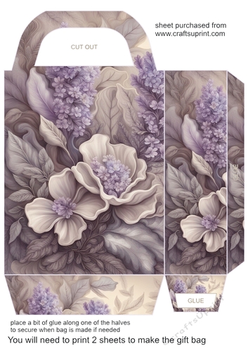 Lilac floral gift bag 2