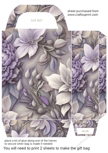 Lilac floral gift bag 3