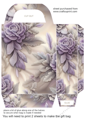 Lilac floral gift bag 4