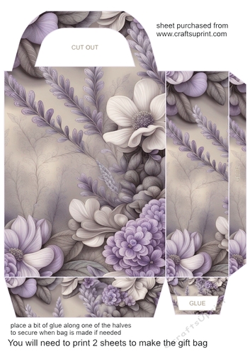 Lilac floral gift bag 5