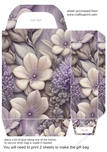 Lilac floral gift bag 7