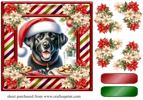 Black Labrador Christmas card front 4