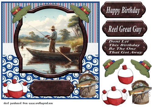 Gone fishing card front 6