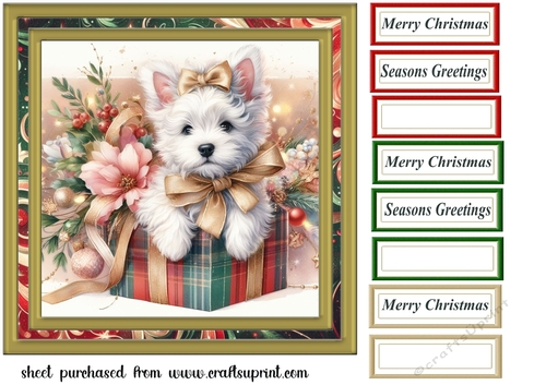 Christmas Westie card front 8