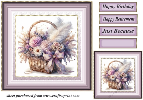 Lilac floral card front 1