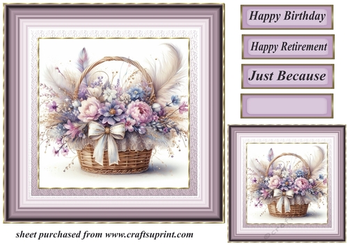 Lilac floral card front 2