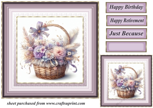 Lilac floral card front 3