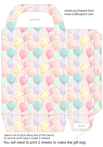Balloons gift bag 6