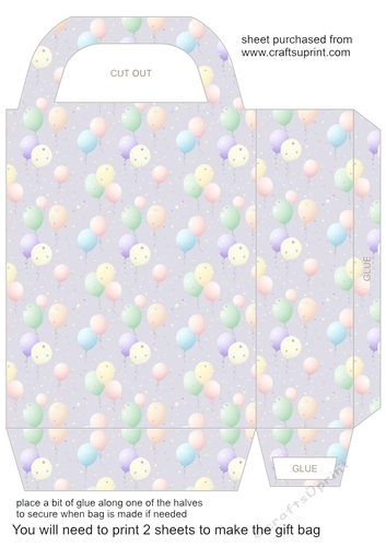 Balloons gift bag 12