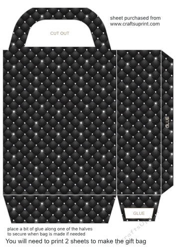 Black tufted diamond gift bag 1