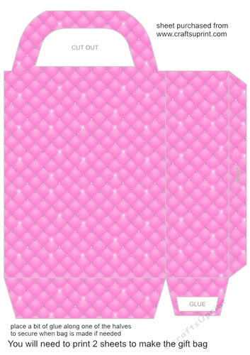 Pink tufted diamond gift bag 2