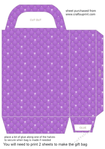 Purple tufted diamond gift bag 1